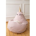 Кресло мешок  груша Единорог пыльно-розовый